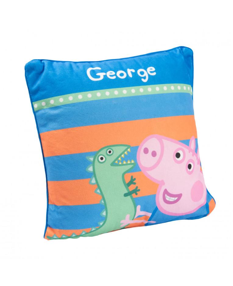 Peppa Pig Pillow - George, 30x30 cm LICENSED, ORIGINAL PRODUCT