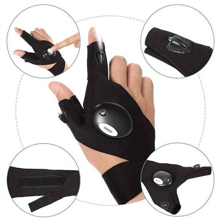 Multifunctional glove with LEDs universal