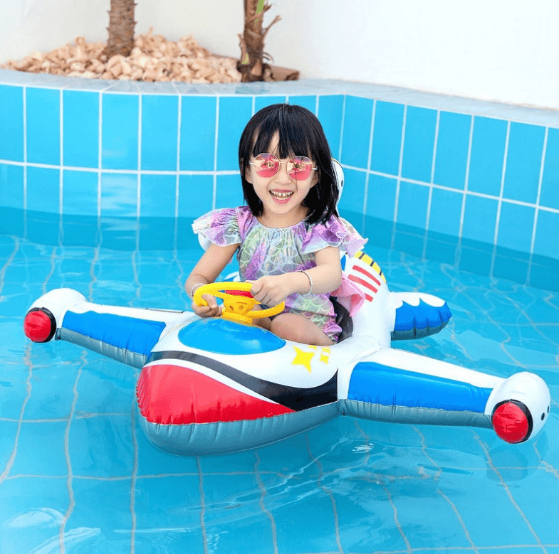 Inflatable boat for children to swim, Air mattress - plane