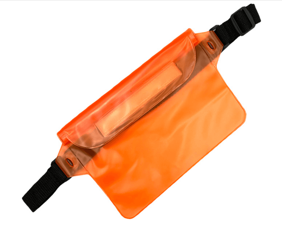Waterproof kidney, belt pouch - orange