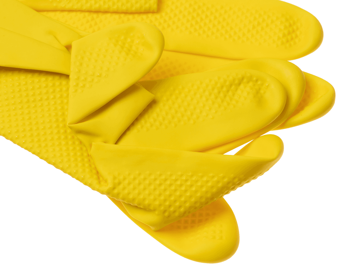 Universal protective rubber gloves, size M- 5p.