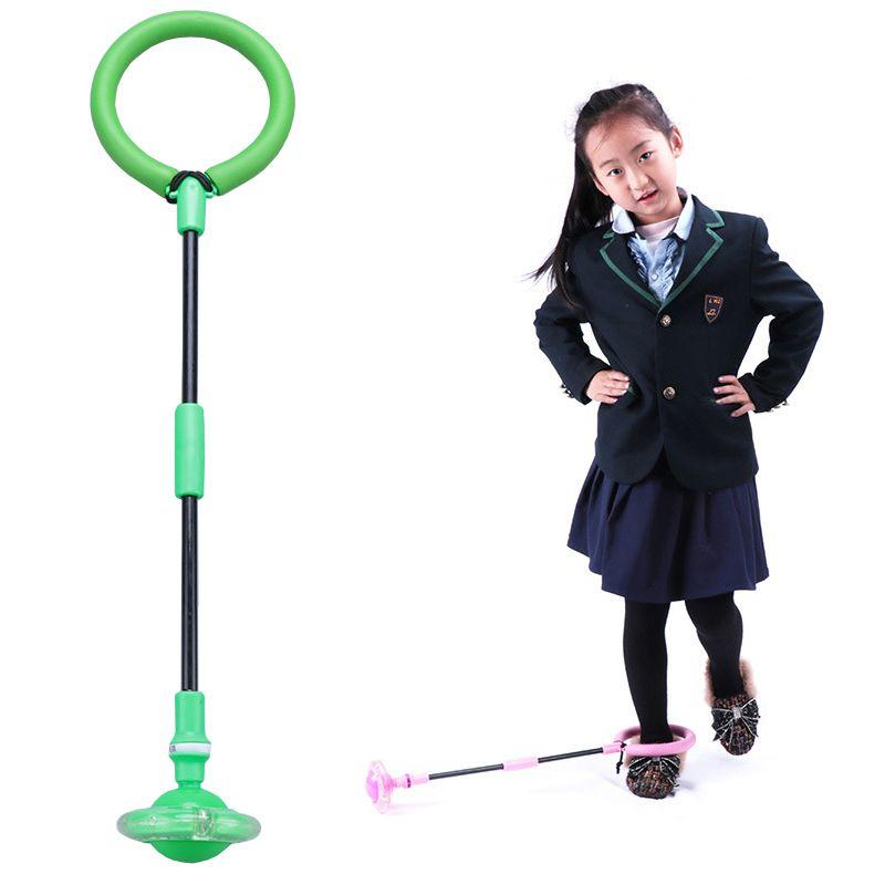 Hula Hoop Skip Rope for Leg, Foldable for Children with LED Lights - green