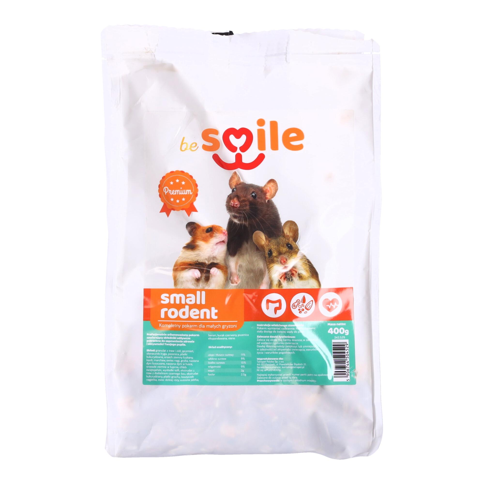 beSMILE RODENT - Small Rodent 400g food for small rodents
