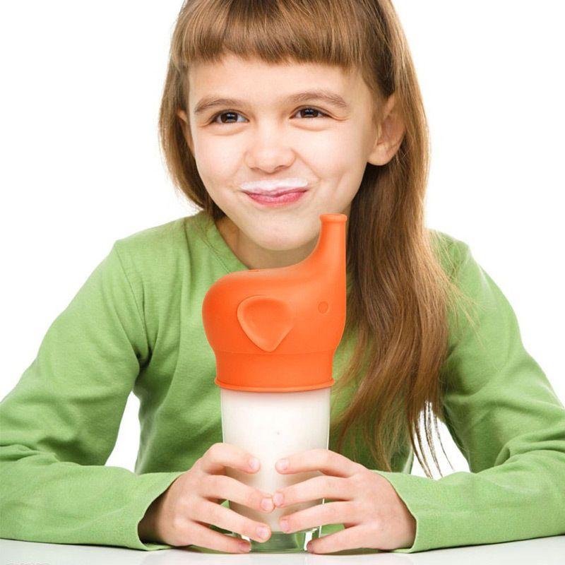 Silikonowa nakładka na kubek dla dzieci - pomarańczowa
