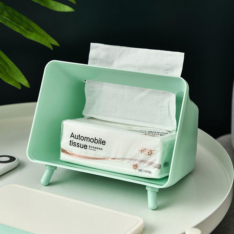 Tissue box with a telephone holder - szary