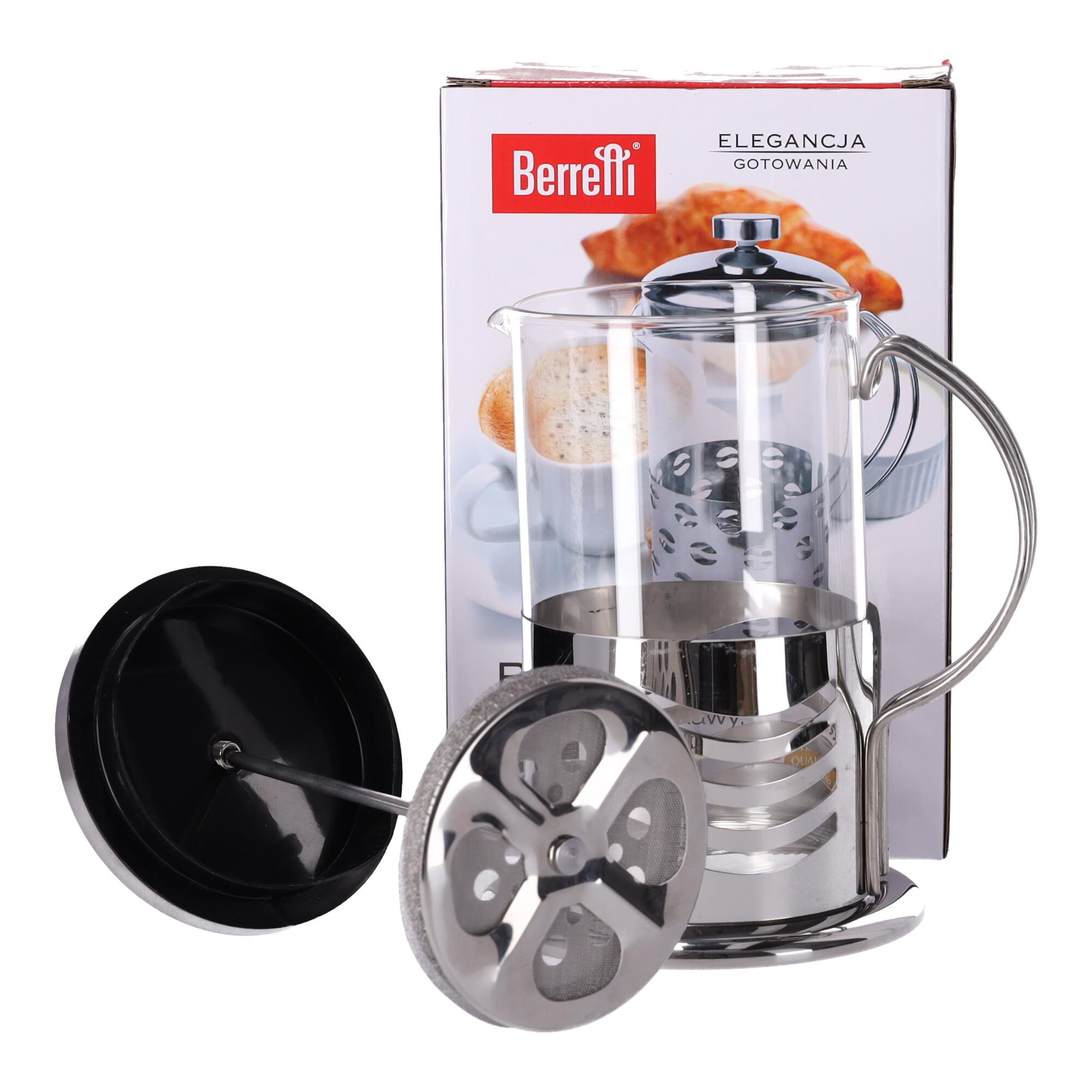 Stainless steel brewer with plunger Brocca BERRETTI, 800 ml waves