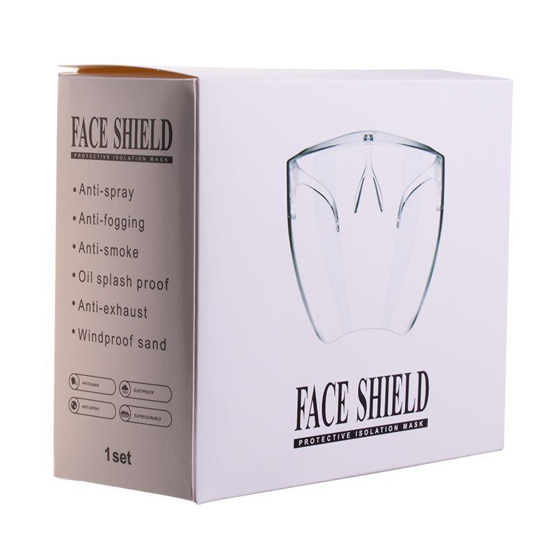 Protective face shield with glasses holder - model II