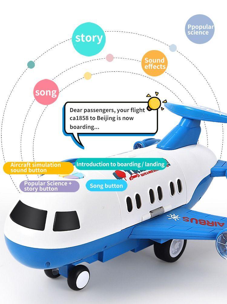 Samolot transporter z samochodami - niebieski