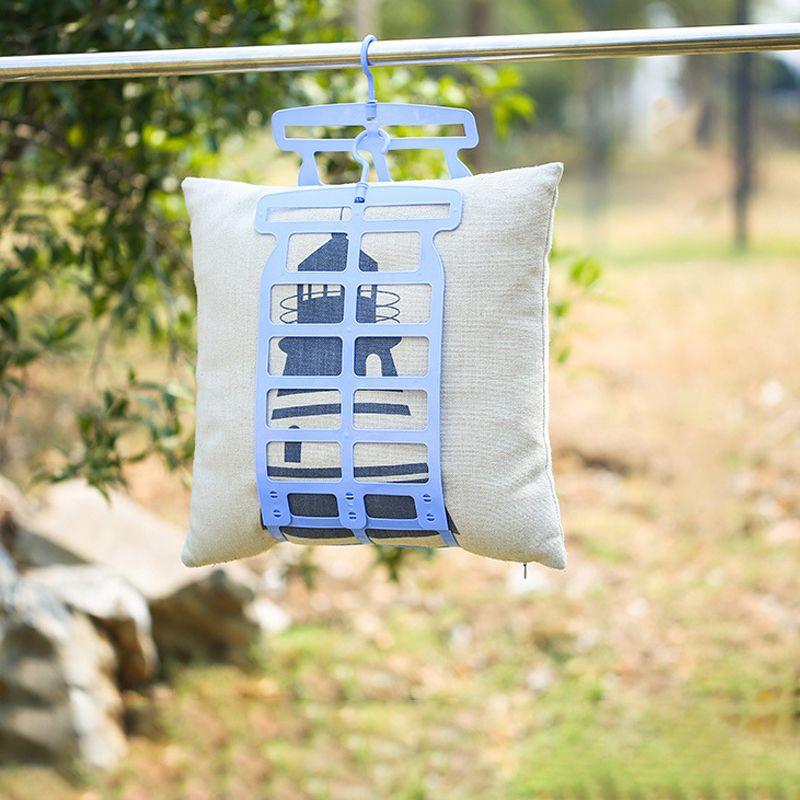 Multifunctional hanger for drying pillows - blue