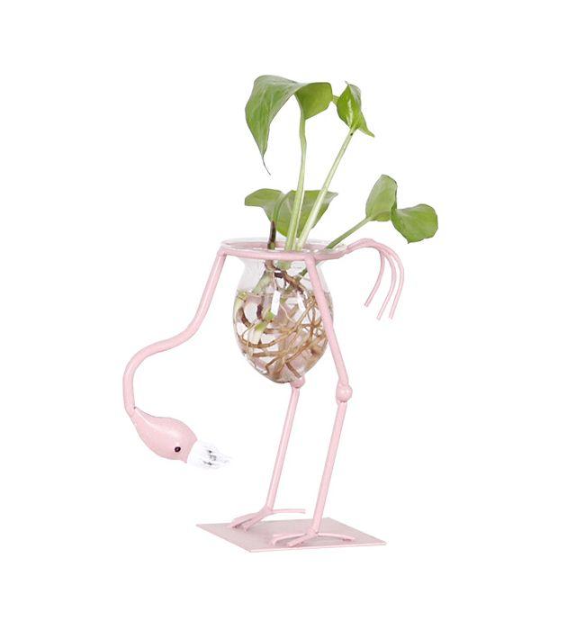 Decorative flamingo vase - pattern III