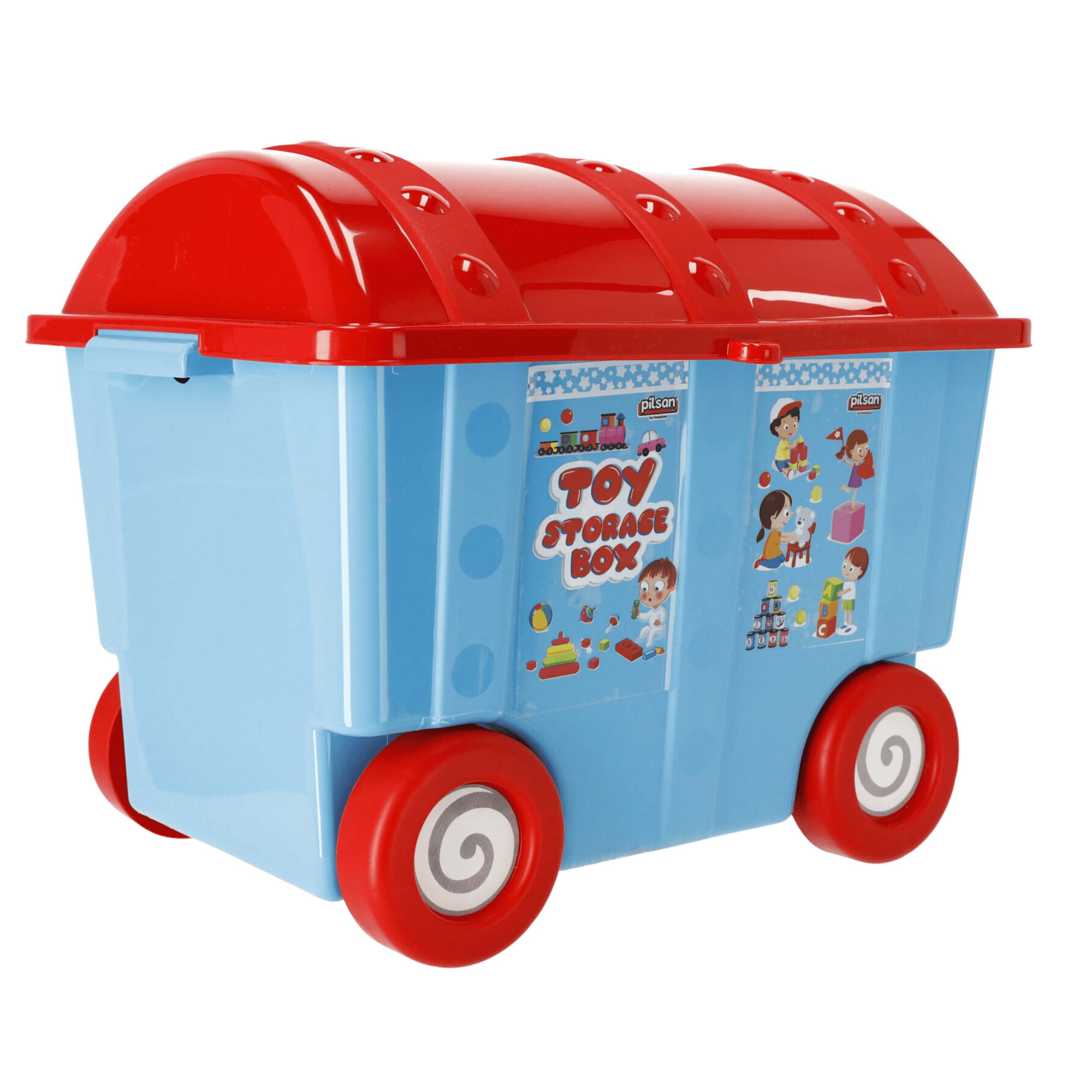 Pilsan Toy Container on Wheels - blue