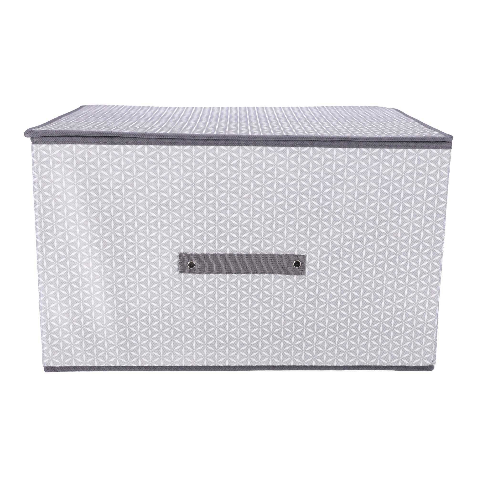 Closing  organizer / storage box, size 30 x 40 x 50 cm - in a letter, Color Light Grey