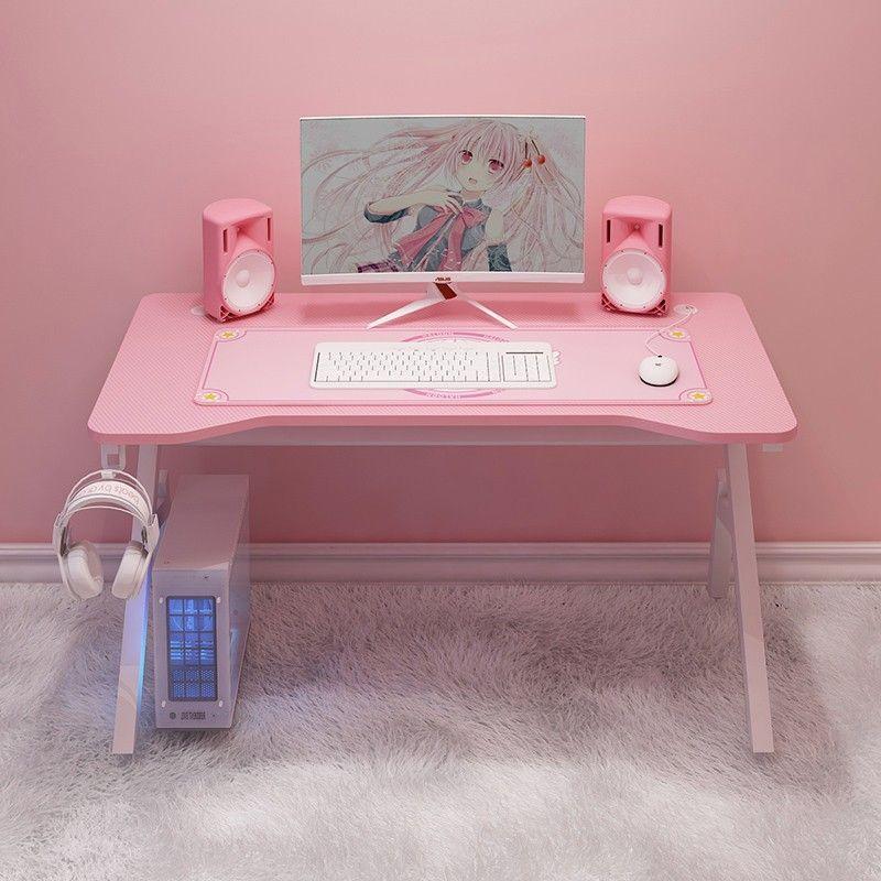 Biurko gamingowe 100 x 60 różowe OUTLET