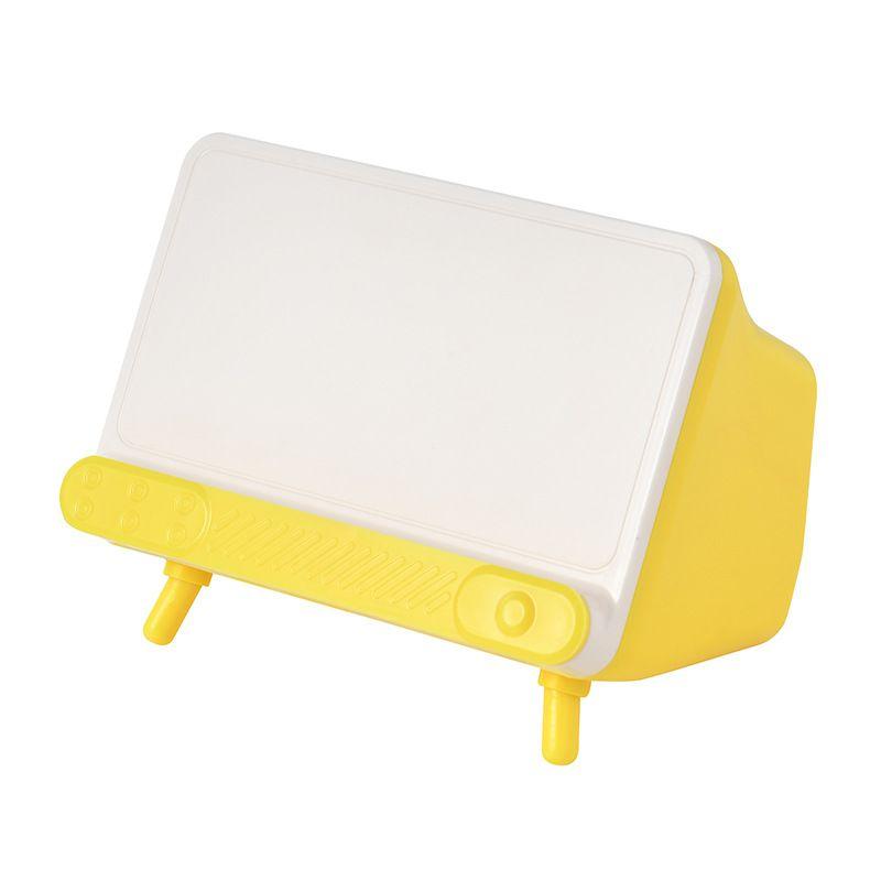 Pudełko na chusteczki z uchwytem na telefon - żółte