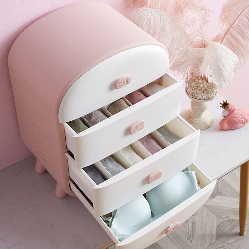 Cabinet with drawers for underwear - pink, 3 drawers