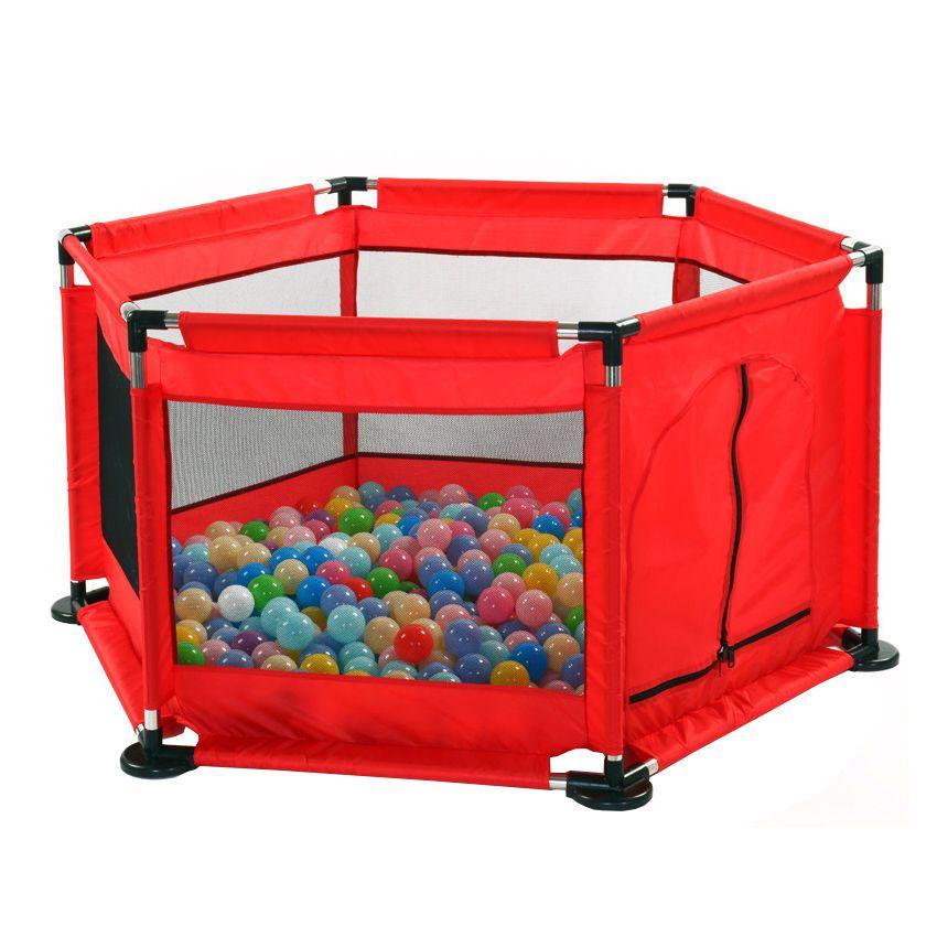 Baby playpen / dry ball pool - red