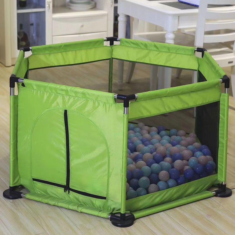 Playpen for children / dry ball pool - green