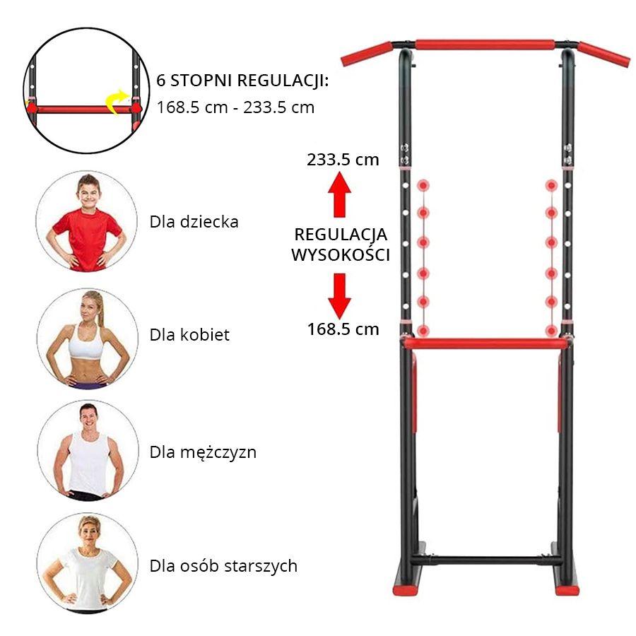 Bar + handrail for exercises, stretching, stomach 2in1