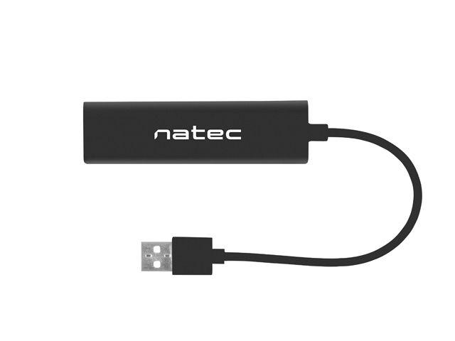NATEC HUB USB 2.0 DRAGONFLY 3 PORTY + RJ45 NHU-1413
