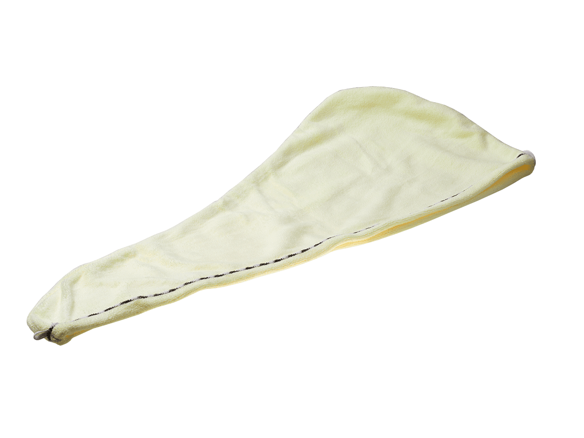 Super absorbent hair towel, microfiber turban LIGHT YELLOW