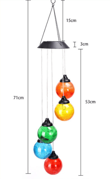 Oświetlenie dekoracyjne LED dzwonek wietrzny — kule