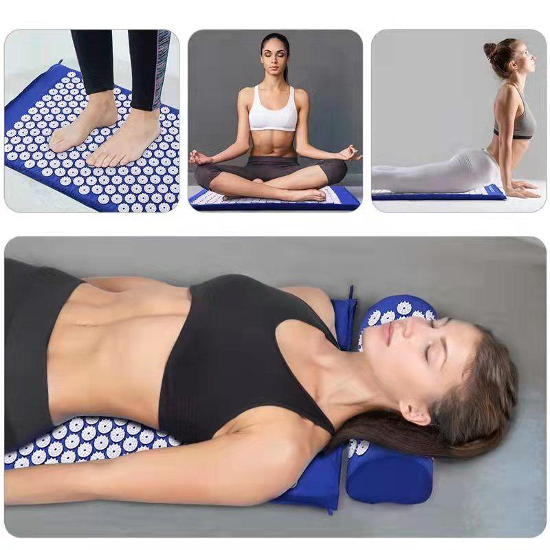 Acupressure set 5-in-1 : health mat with spikes + pillow - purple