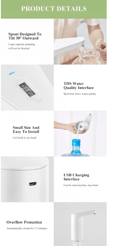 Automatic bottled water pump Xiaomi TDS Automatic Water Pump