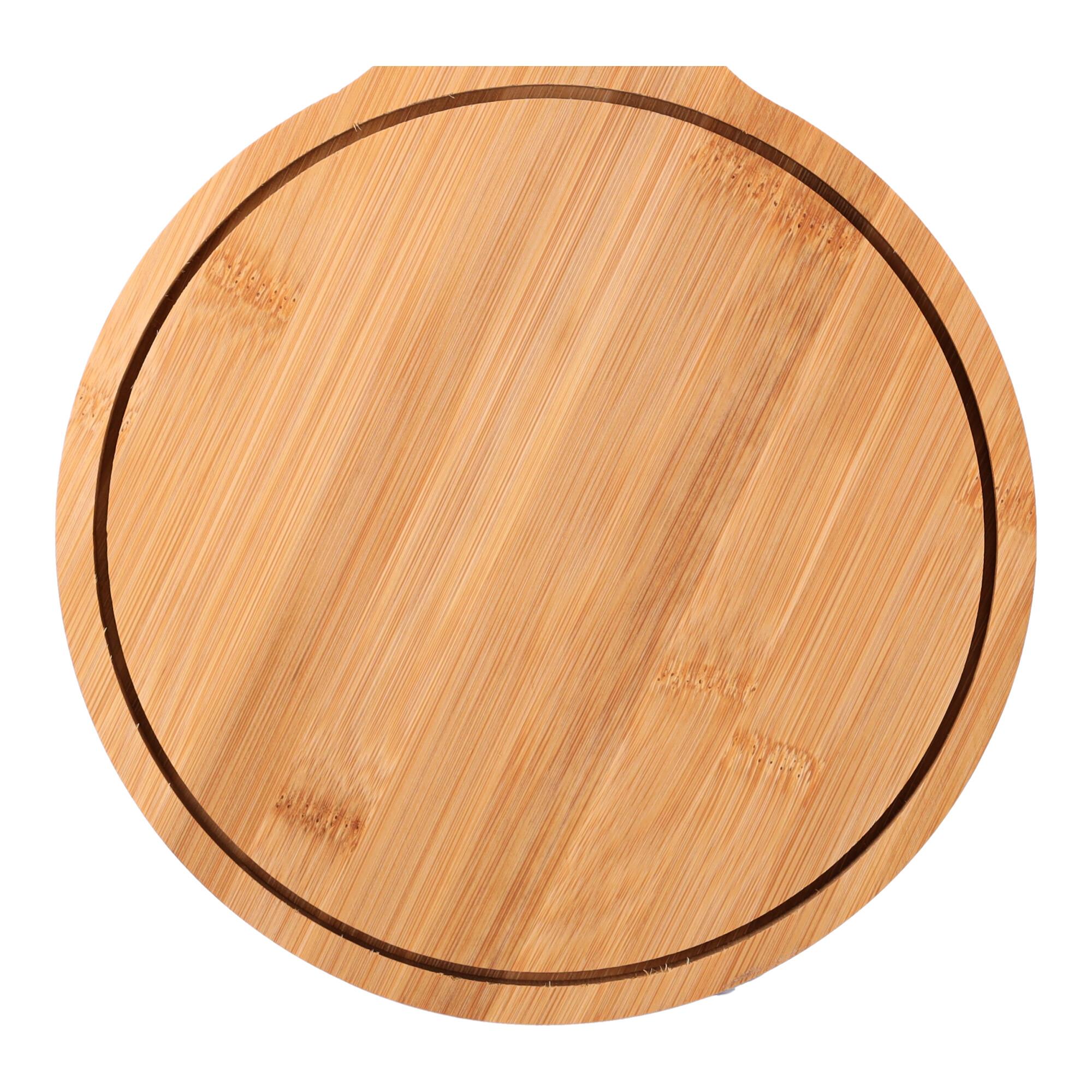 Drewniana deska do pizzy - okrągła, rozm. 35*23*1 cm