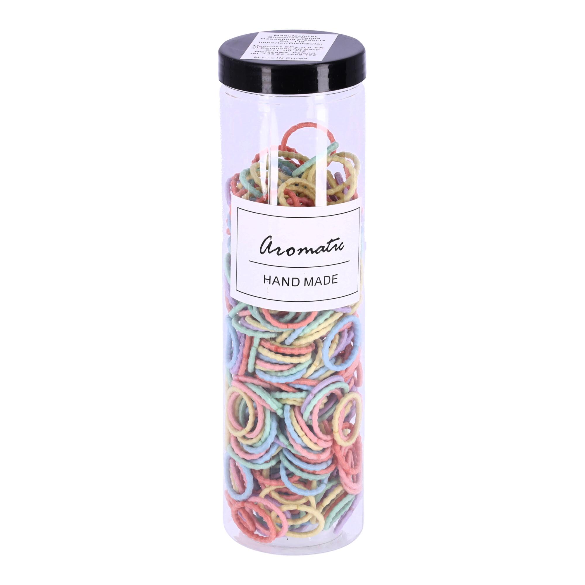 Set of elastic hair elastics 300 pcs. - pastel type I, mix colors