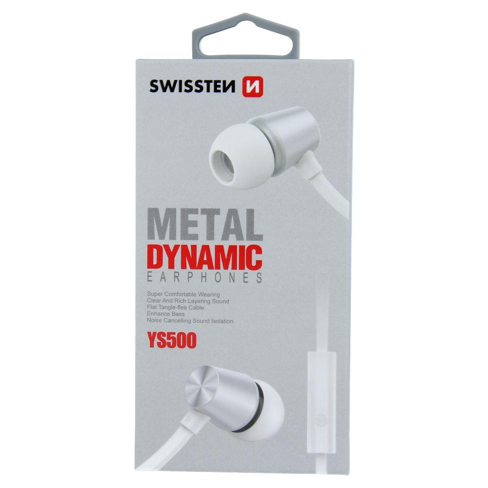 Headphones Swissten Dynamic YS500 wired - silver/white