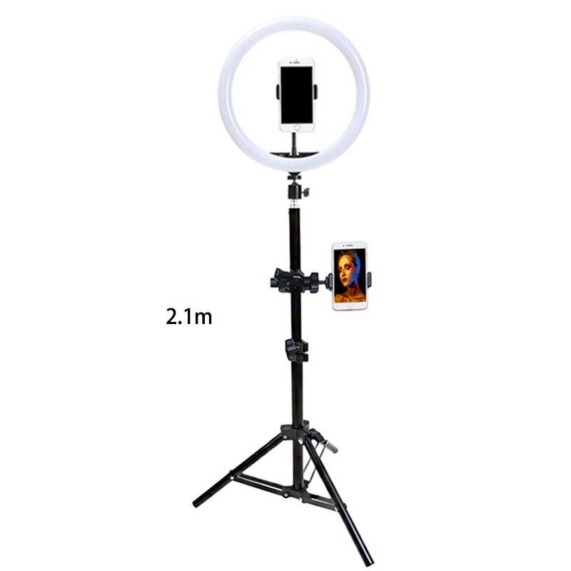 Tripod with LED ring light for recording videos, make-up