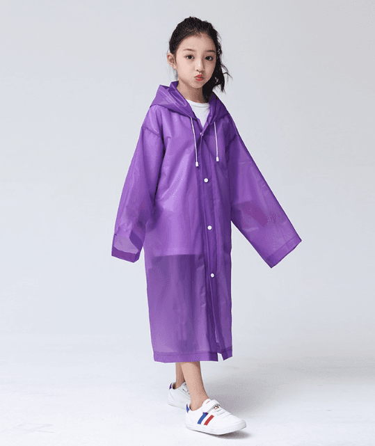 Children's rain cape - purple