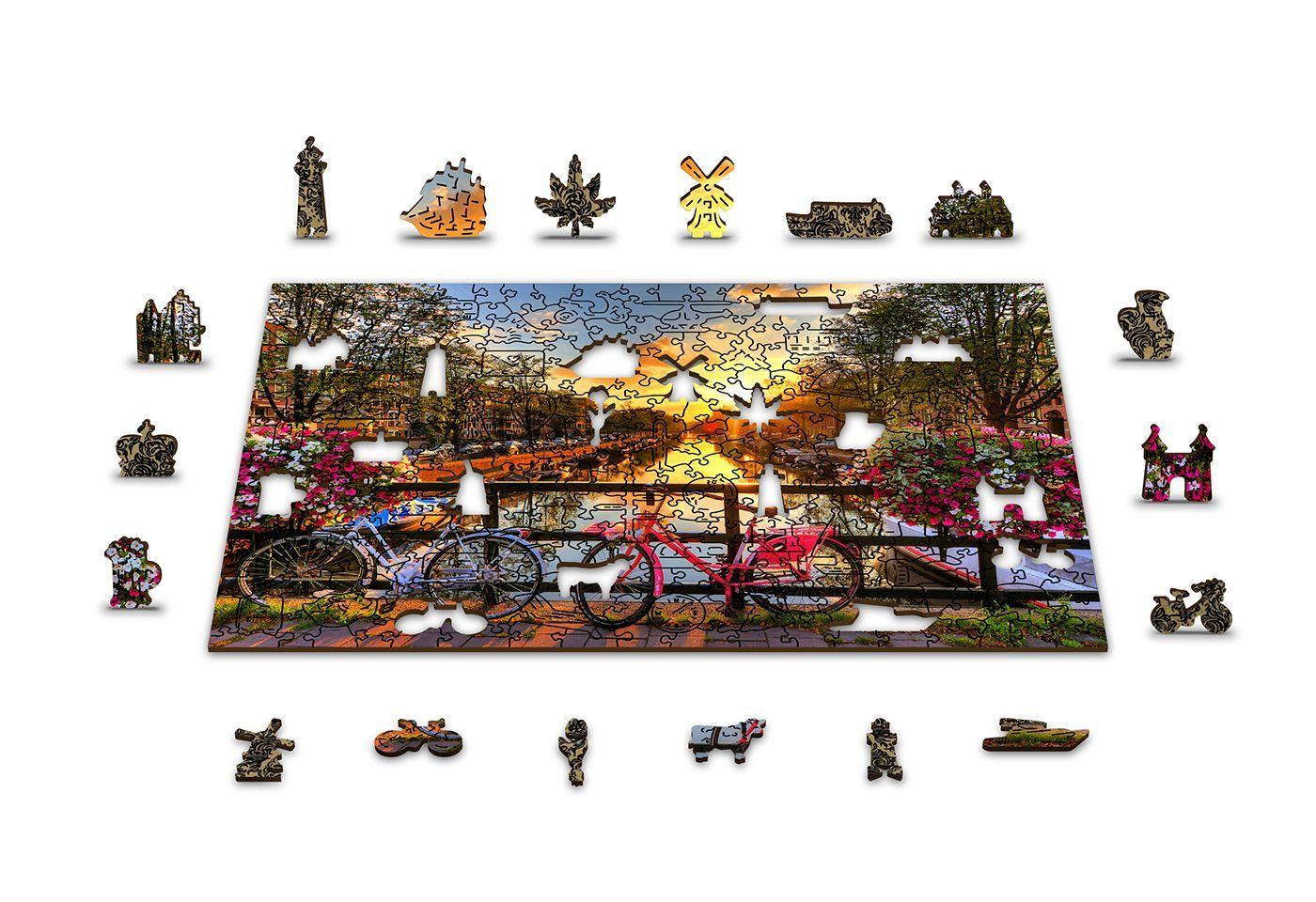 Wooden Puzzle with Figurines - Bikes in Amsterdam XL 600 pieces