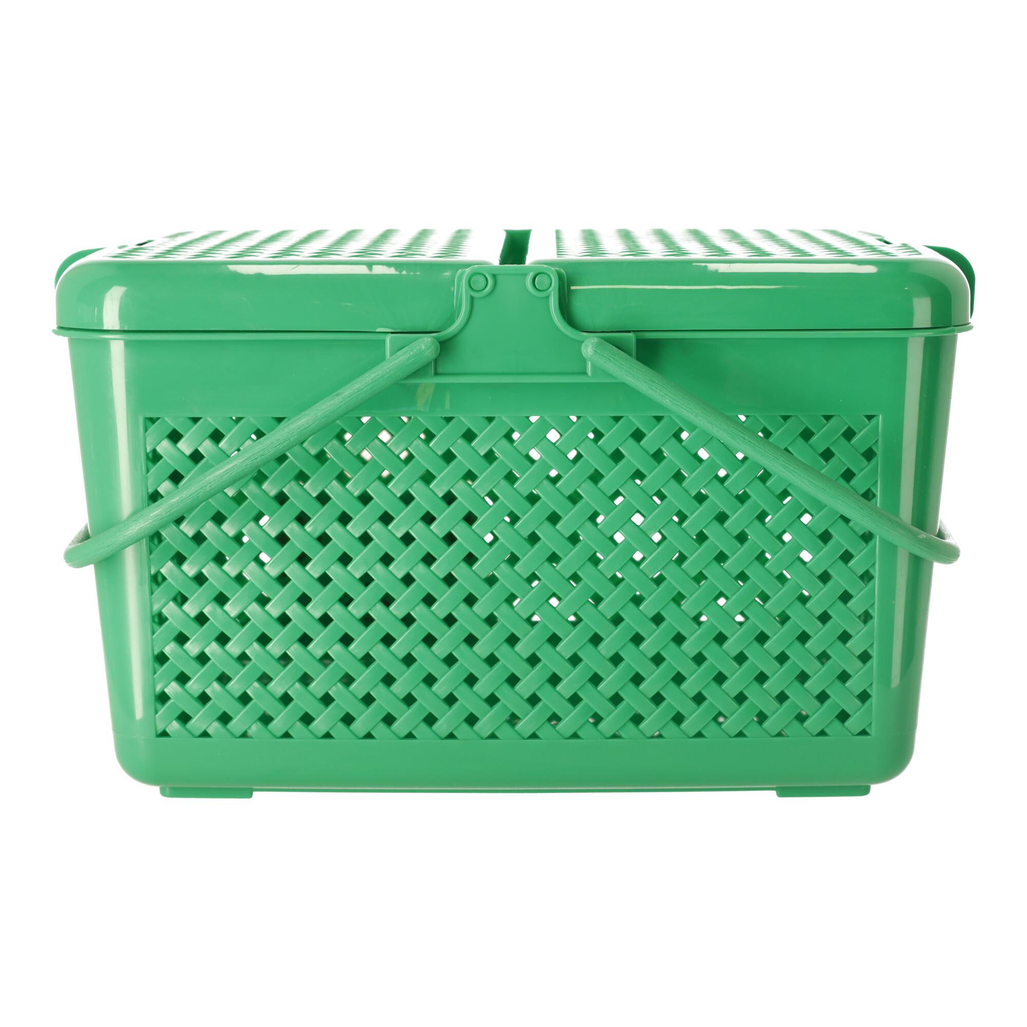 Rectangular picnic basket lockable, POLISH PRODUCT