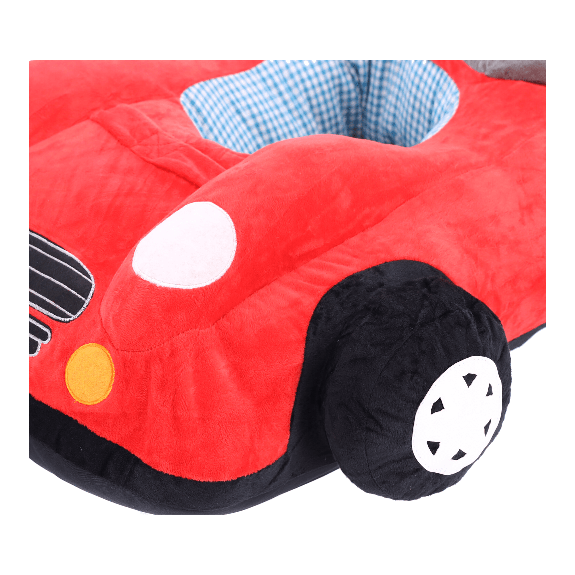 Pluszowe siedzisko dla dzieci Samochód - czerwone