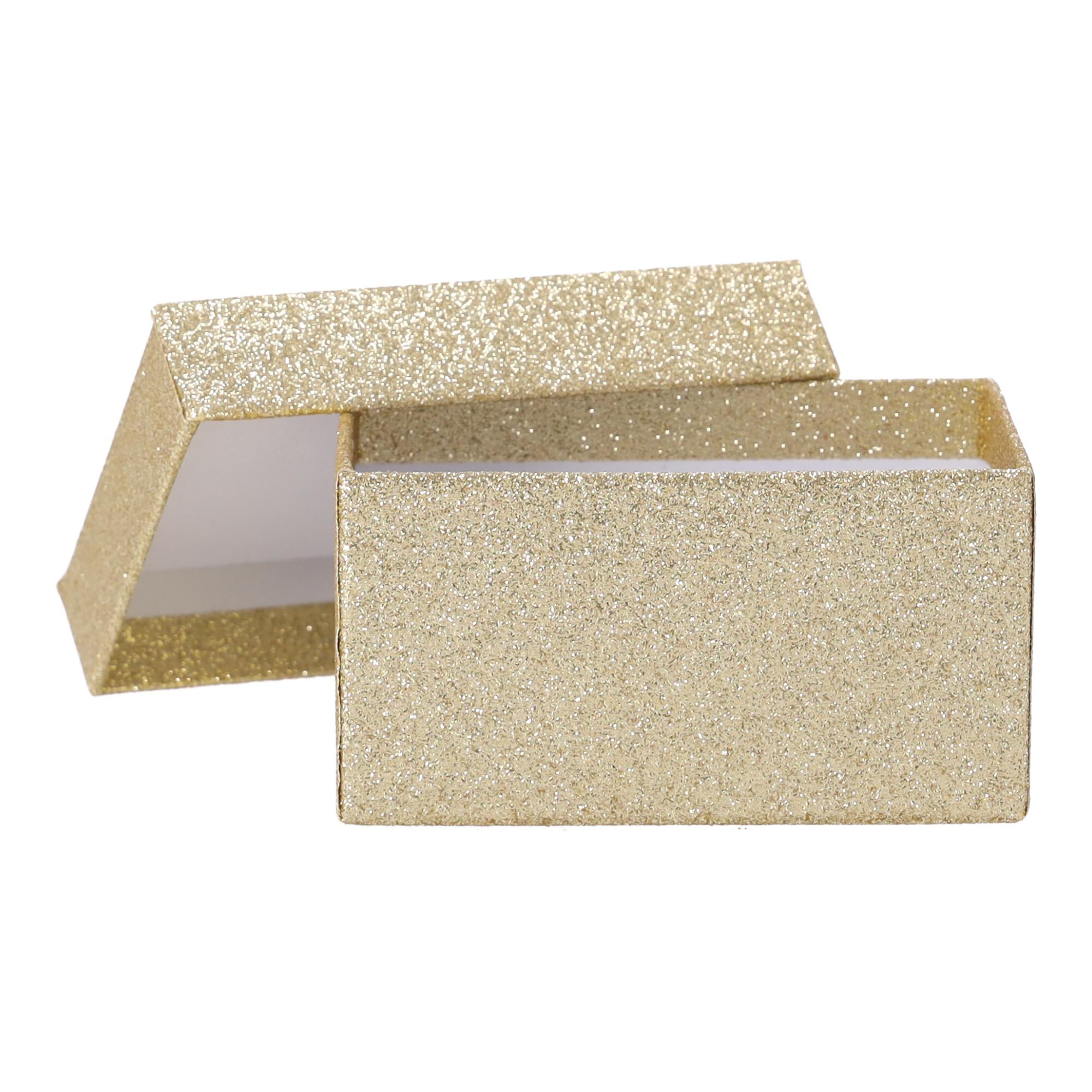 Małe pudełko prezentowe 11x7,5x5,5 cm - Złote