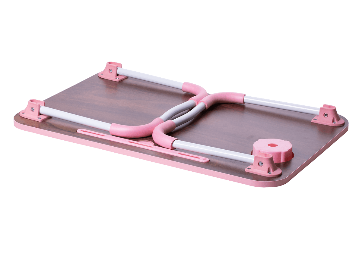 Folding laptop breakfast table - pink 