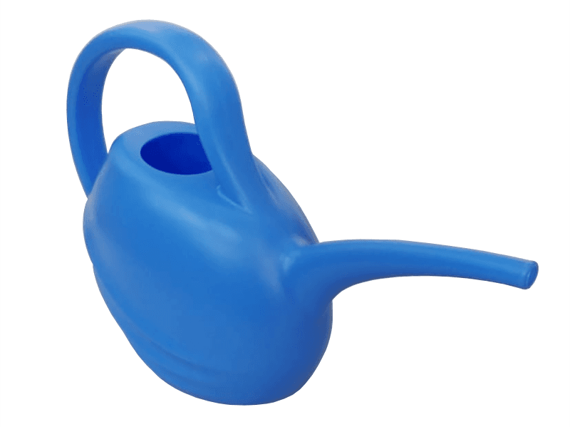 Konewka plastikowa z  długa i wąską szyjką, mała - 2L Niebieska
