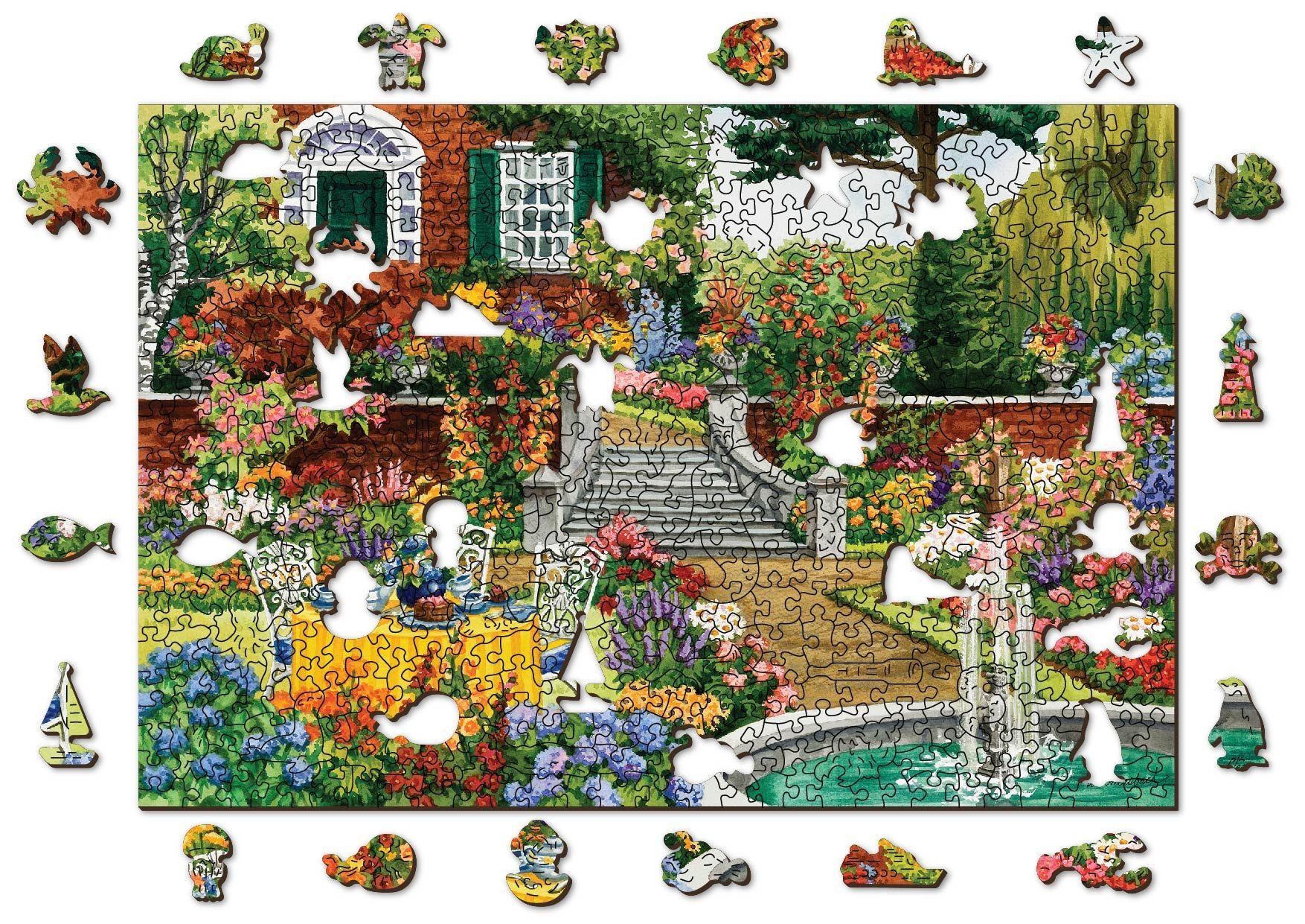 Drewniane Puzzle z figurkami - Ogród, 505 elementów