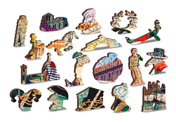 Drewniane Puzzle z figurkami – Karnawał w Wenecji rozm. M, 150 elementów