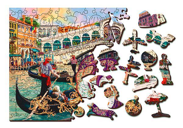 Drewniane Puzzle z figurkami – Karnawał w Wenecji rozm. M, 150 elementów