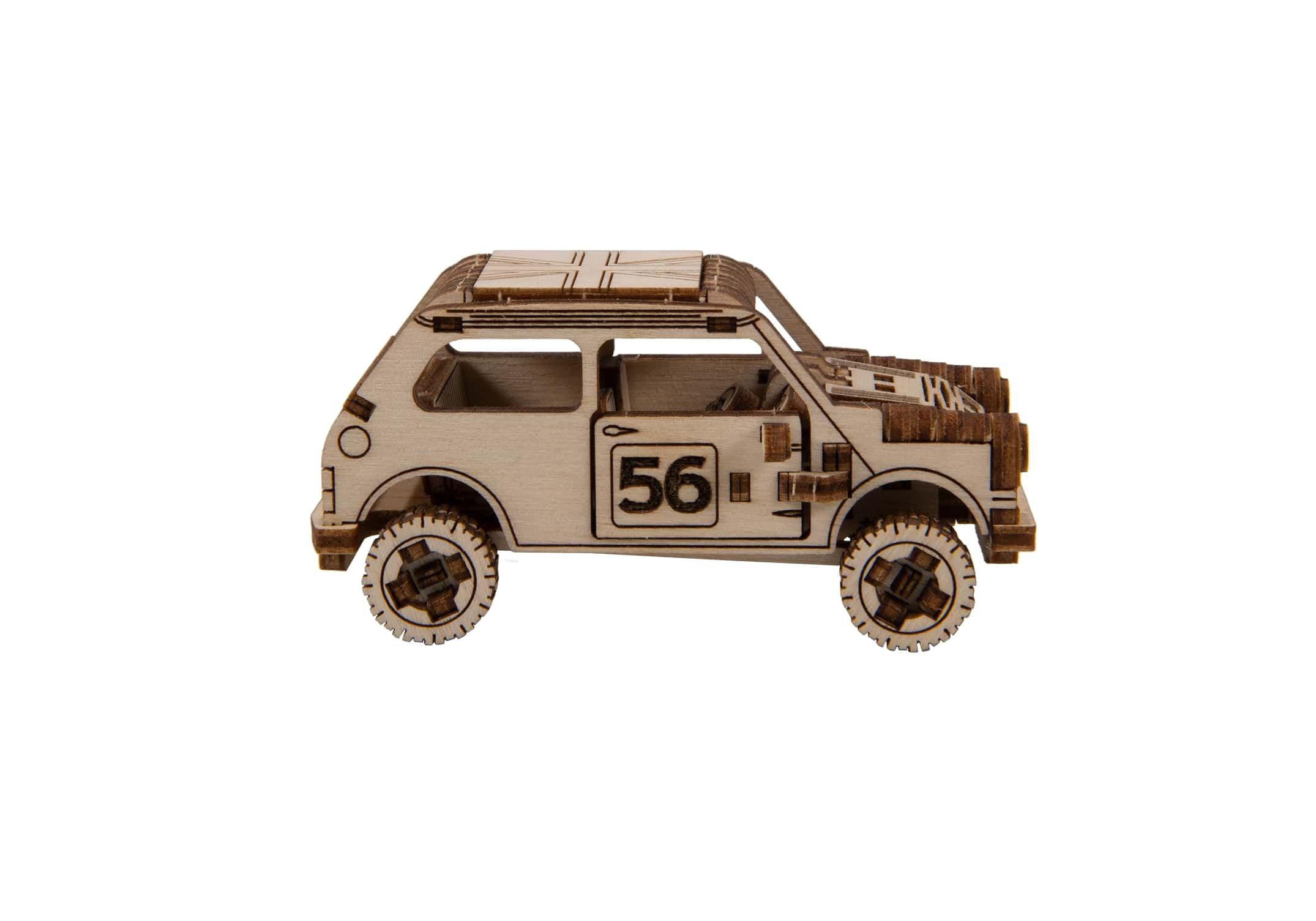 Drewniane Puzzle 3D - Model Rally Car1 (Mini Cooper)