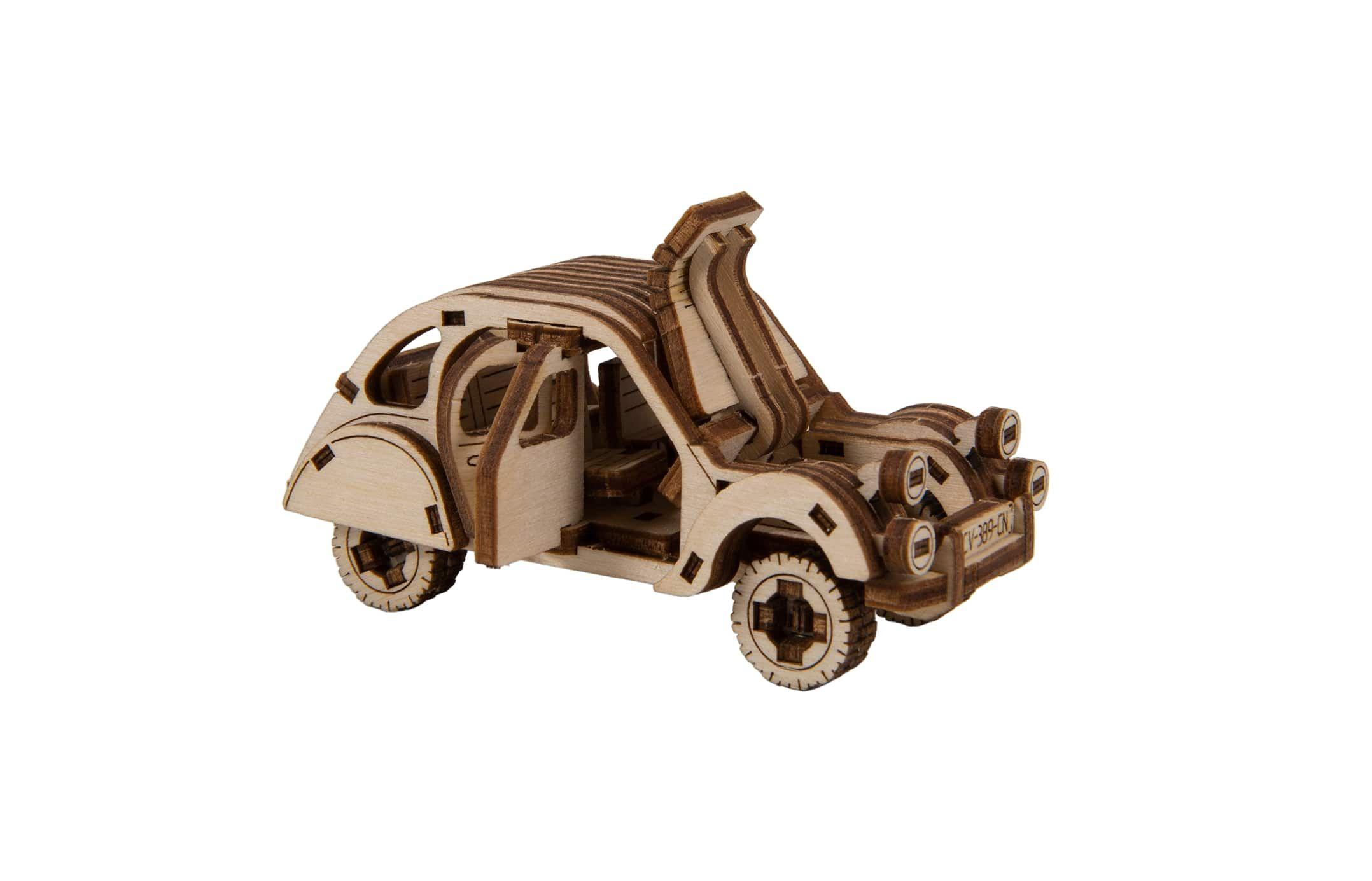 Drewniane Puzzle 3D - Model Rally Car 2 (Citroen 2CV)
