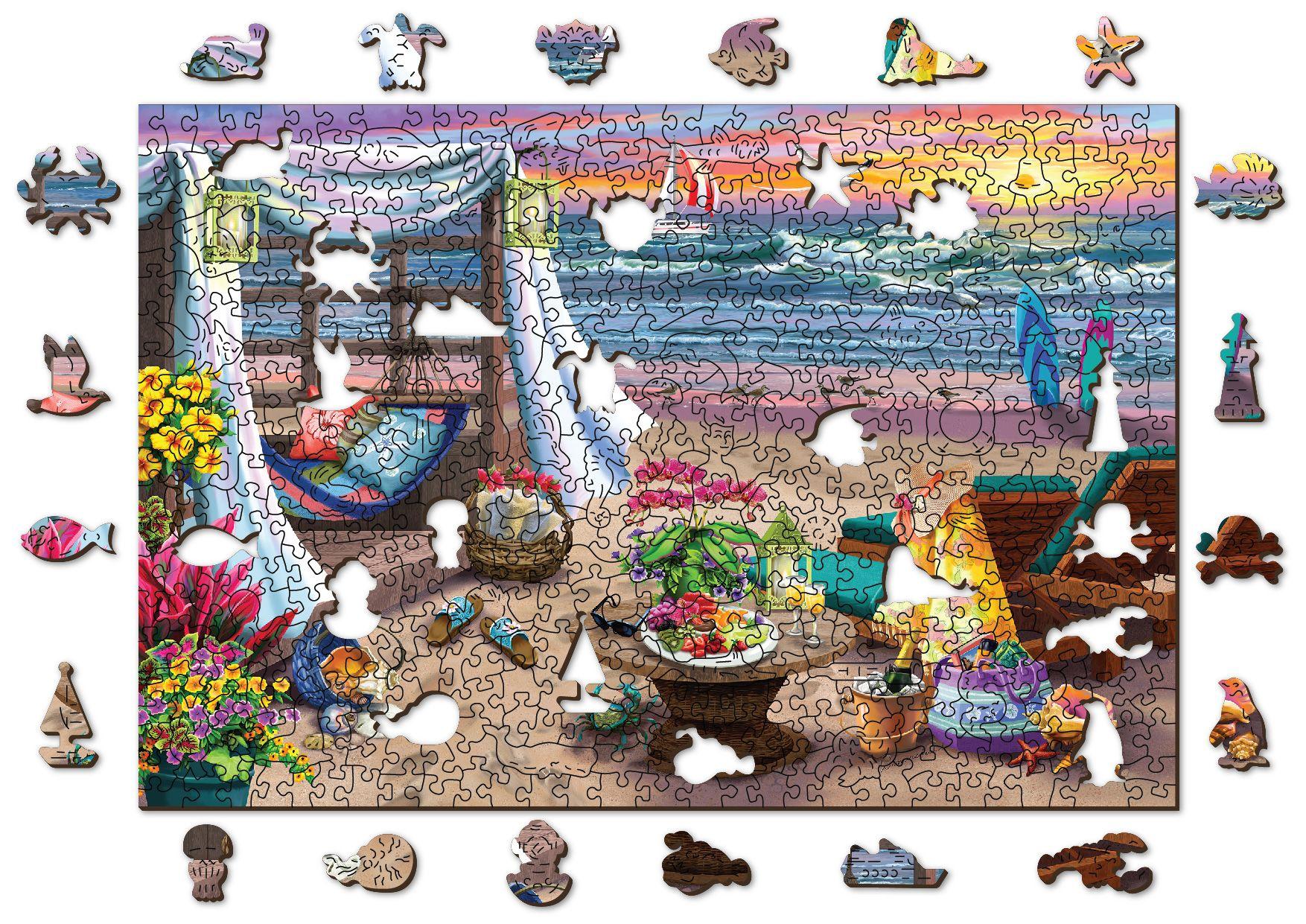 Drewniane Puzzle z figurkami - Lato, 505 elementów