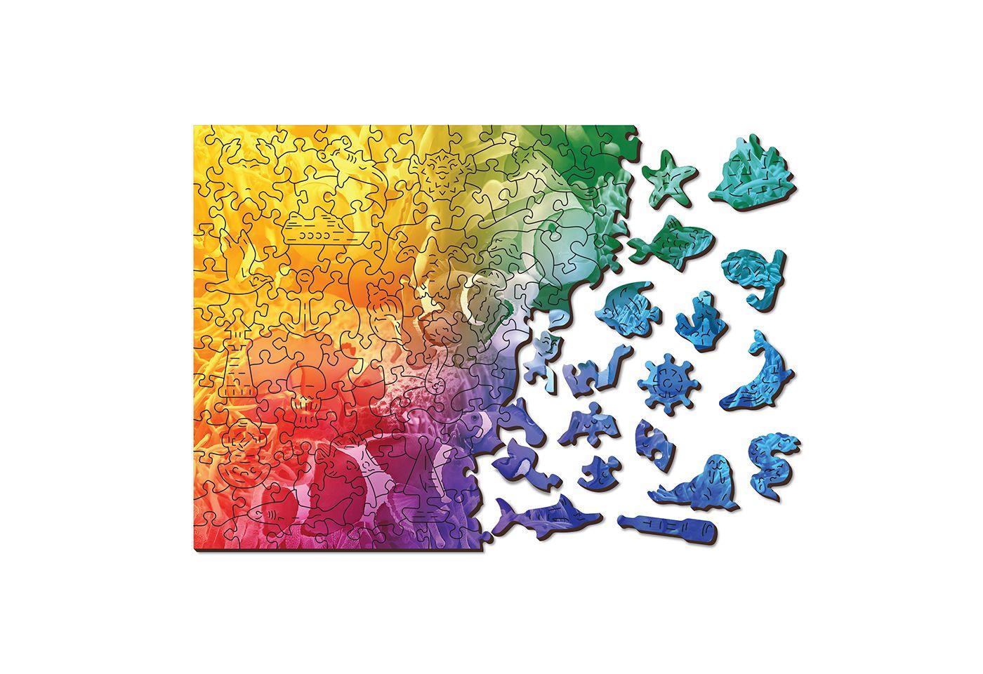 Drewniane Puzzle z figurkami – Tropikalne ryby rozm. L, 400 elementów