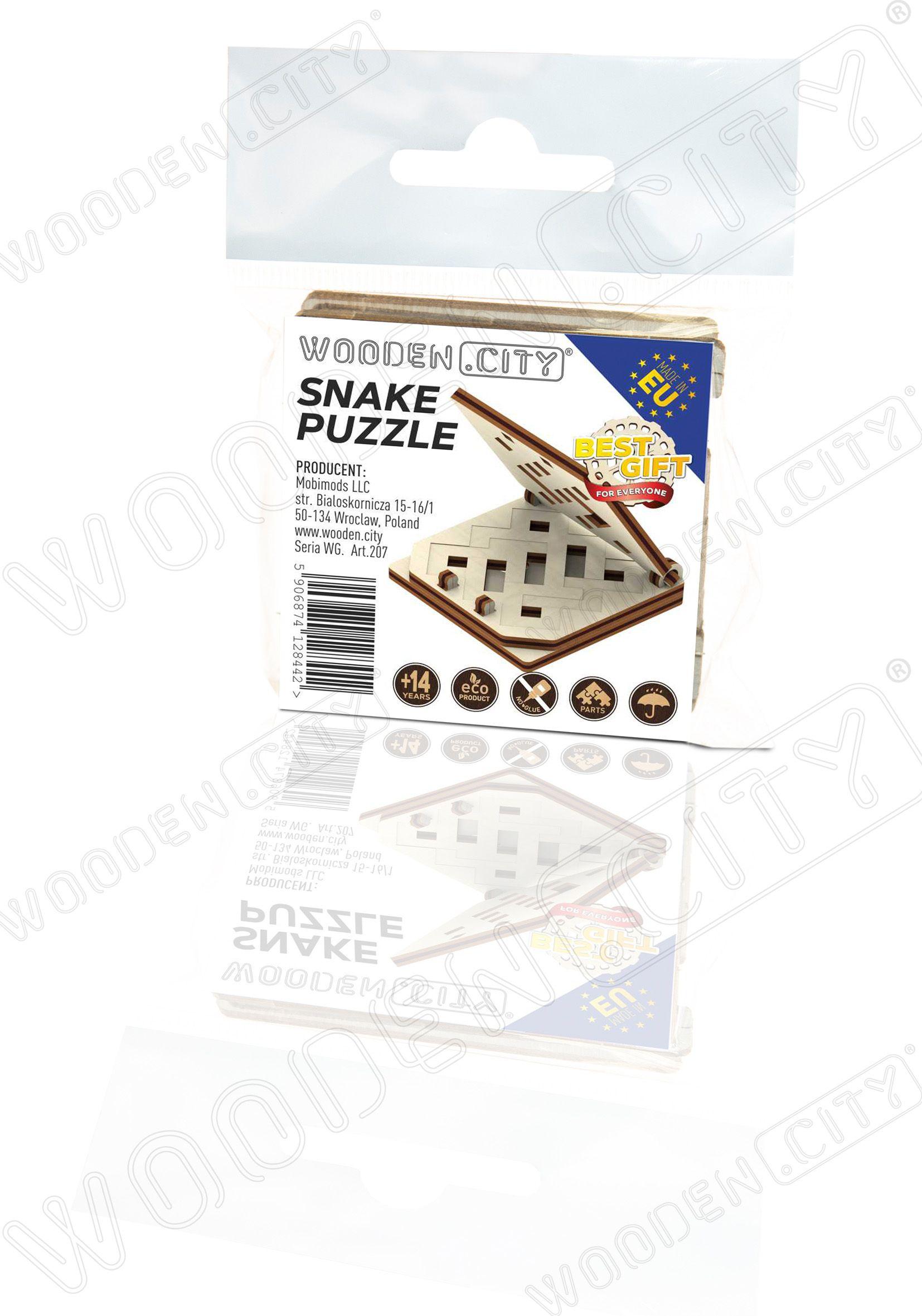 Wooden 3D Puzzle - Wood Snake Game