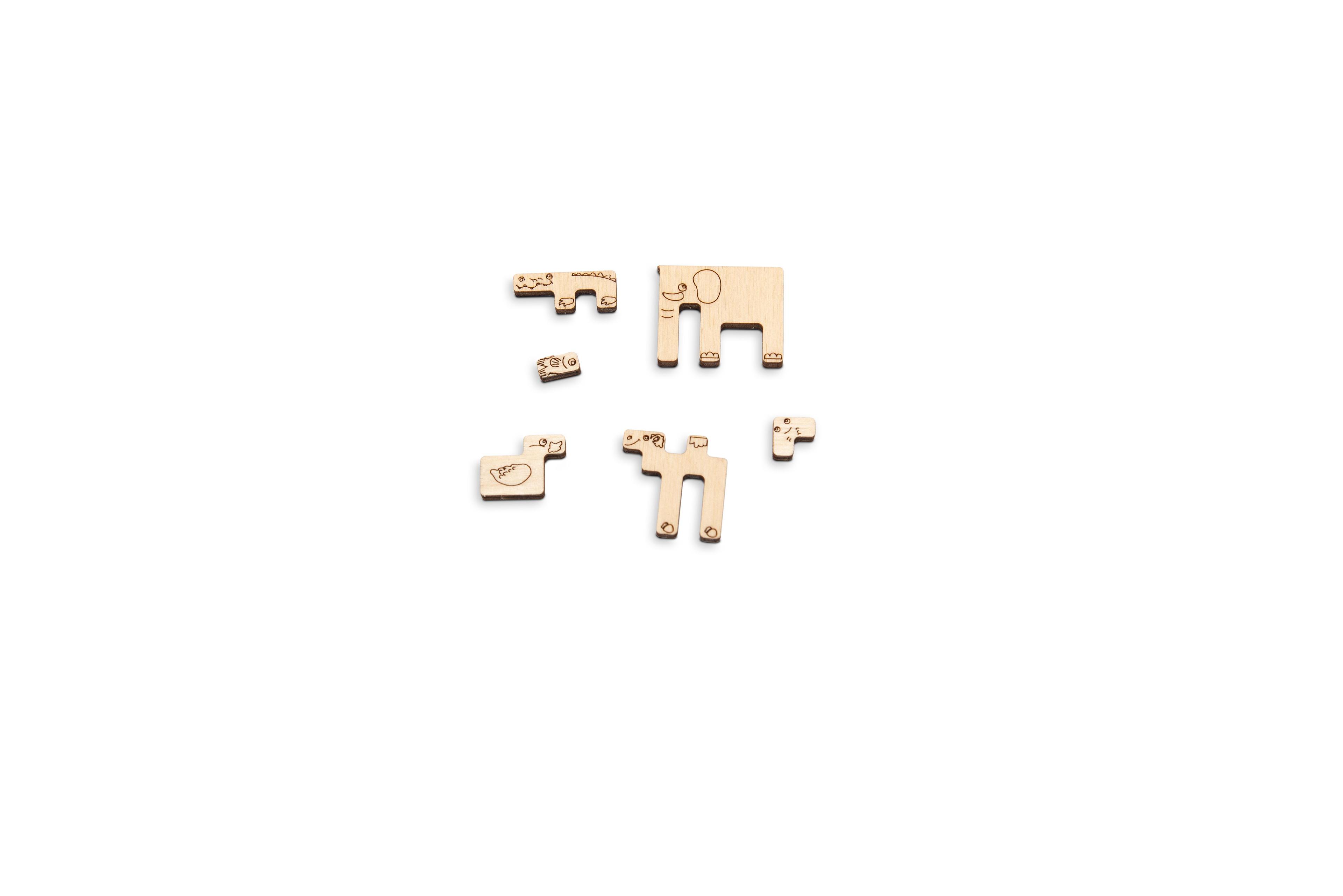 Drewniane Puzzle 3D – ZOO