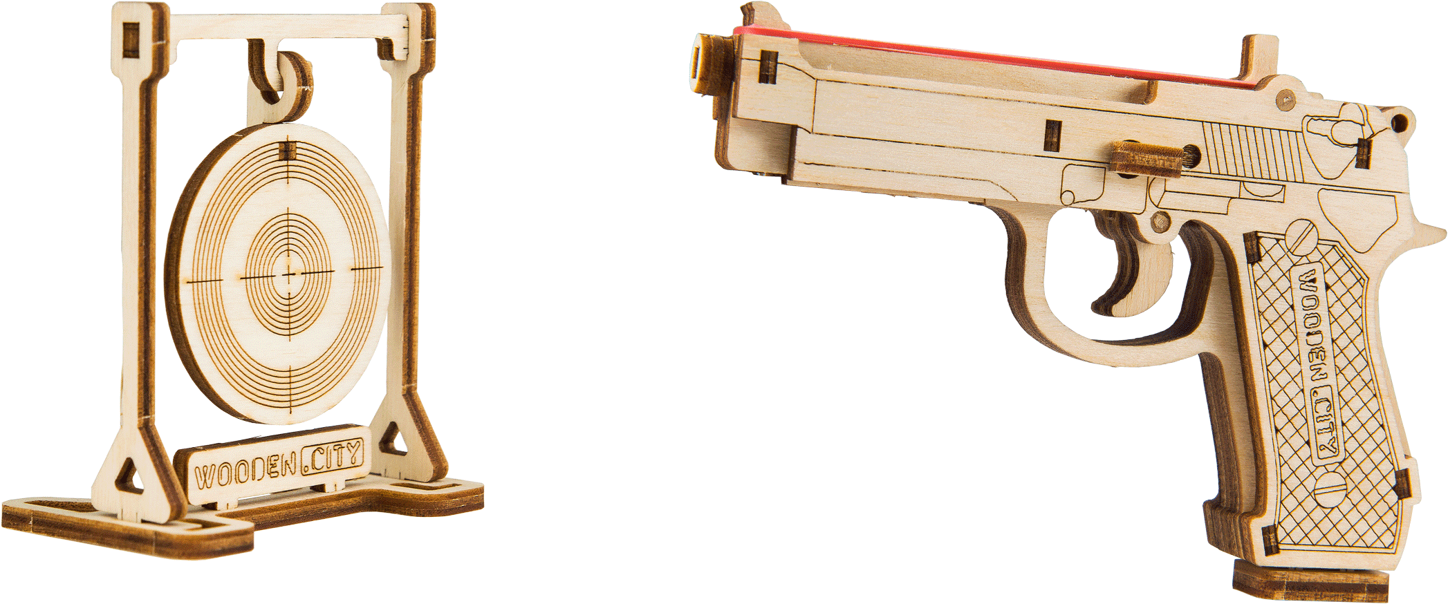 Drewniane Puzzle 3D – Pistolet The Legend BRT-9