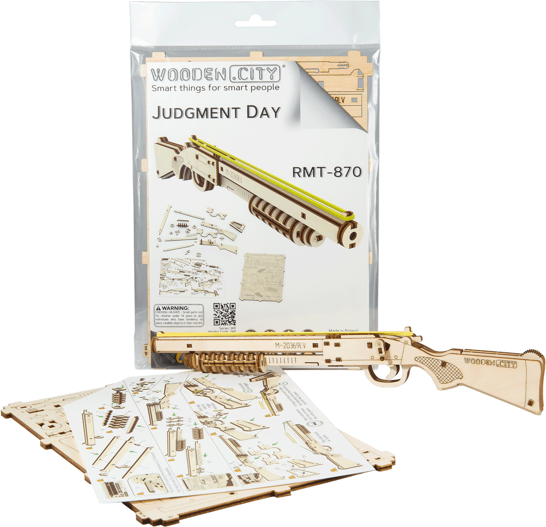 Drewniane Puzzle 3D – Pistolet Judgament Day RMT-870