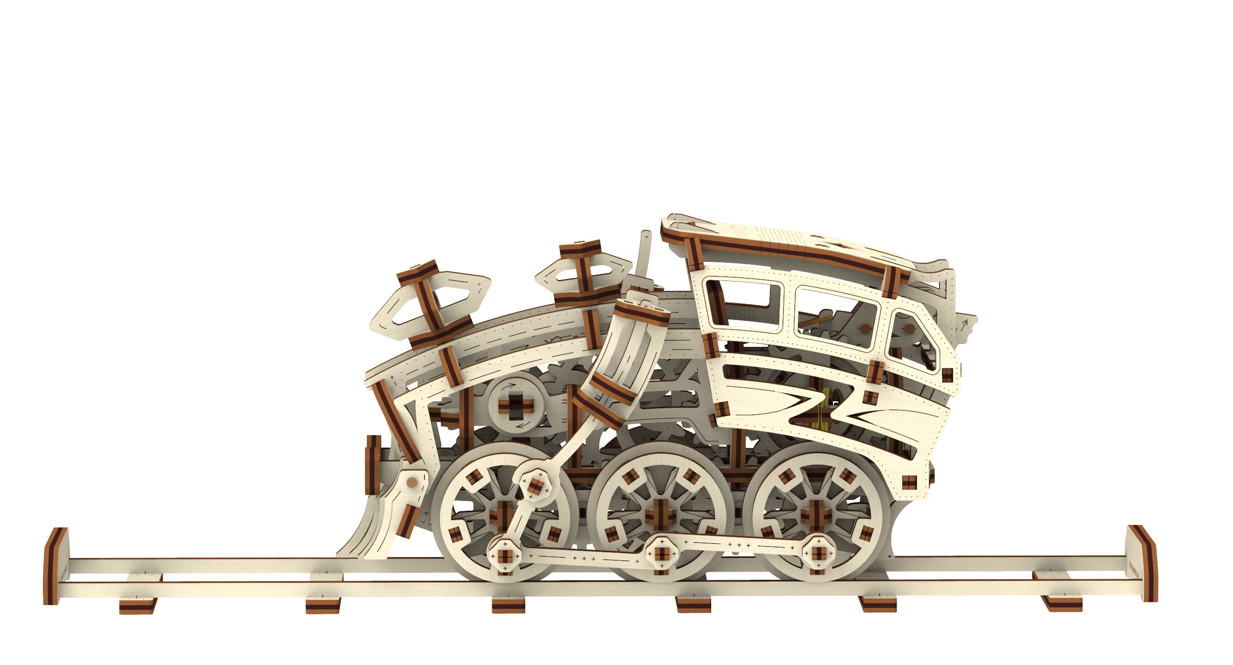 Drewniane Puzzle 3D – Lokomotywa Dream Express